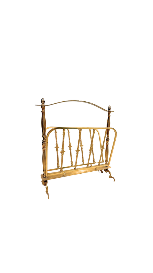 Italian Brass Magazine Rack