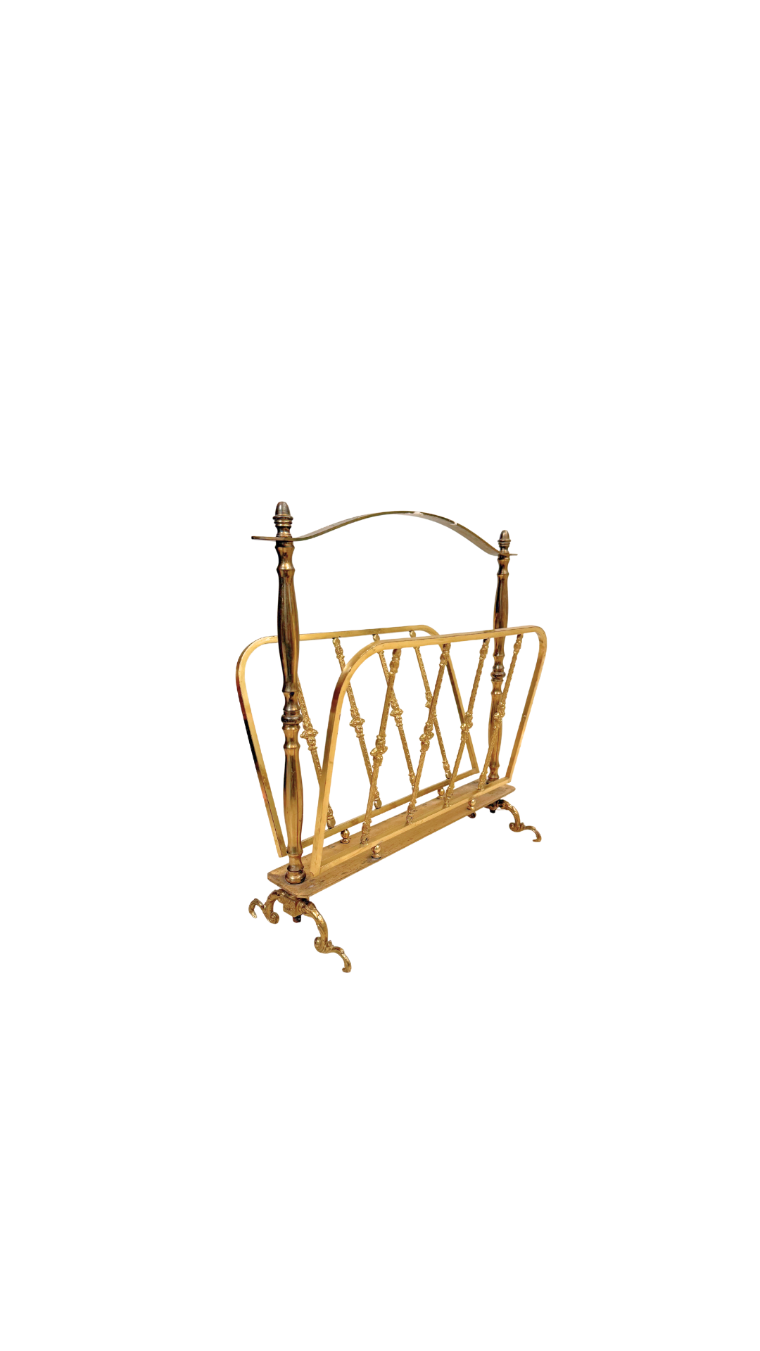 Italian Brass Magazine Rack
