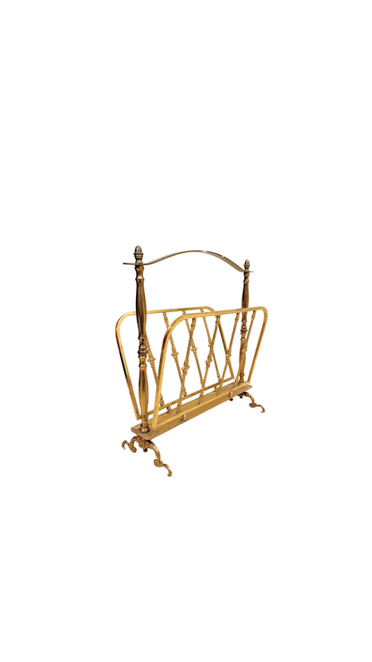 Italian Brass Magazine Rack