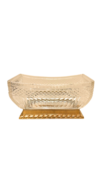 Cut Crystal & Gilt Bronze Rectangular Centerpiece