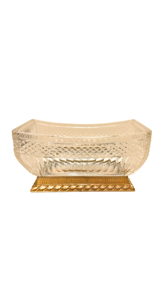 Cut Crystal & Gilt Bronze Rectangular Centerpiece