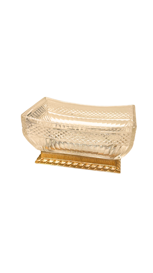 Cut Crystal & Gilt Bronze Rectangular Centerpiece
