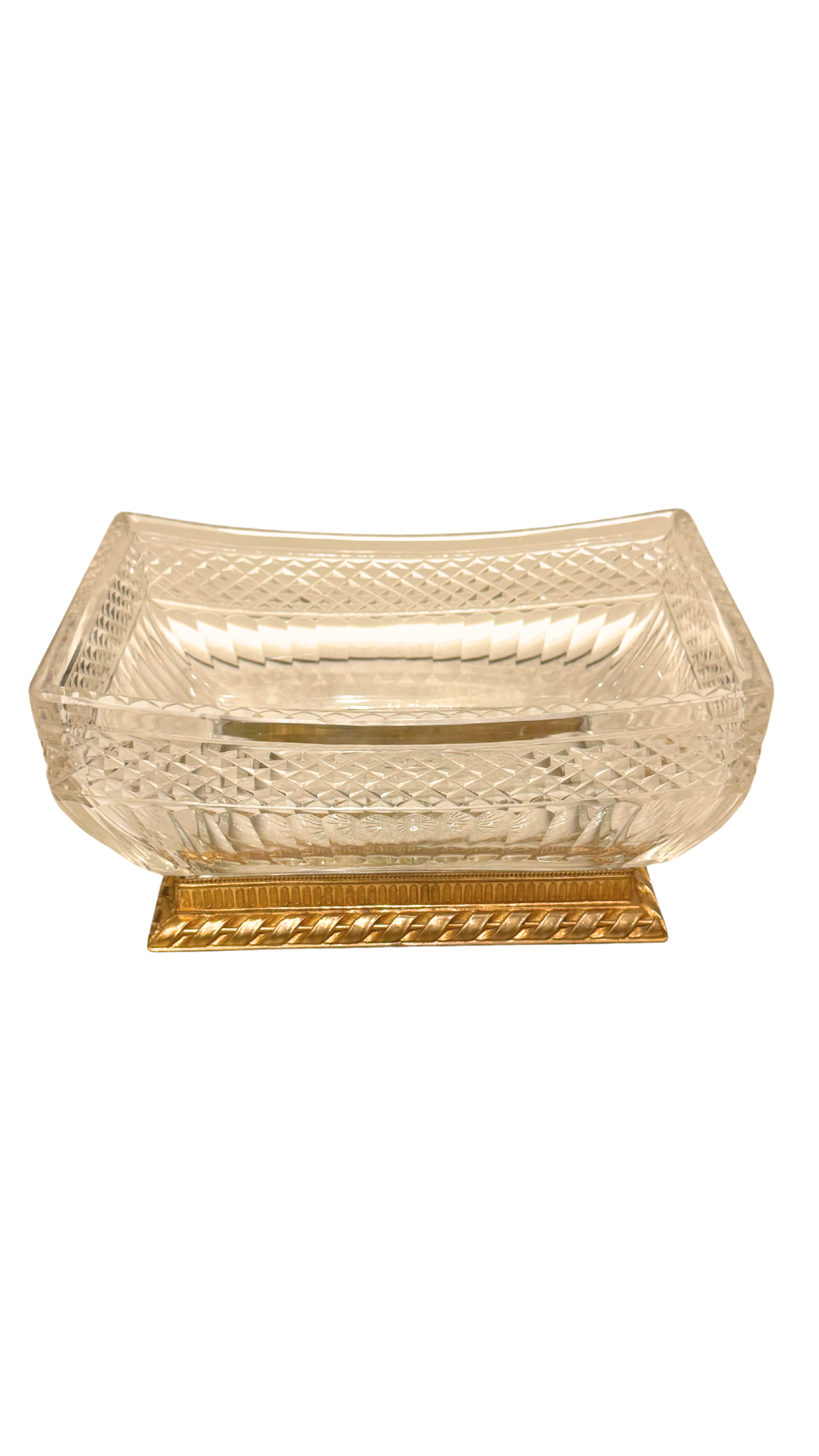 Cut Crystal & Gilt Bronze Rectangular Centerpiece