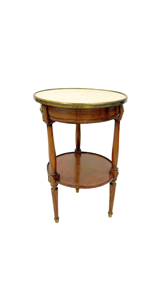 French Louis XVI Style Marble-Top Jardinière Table