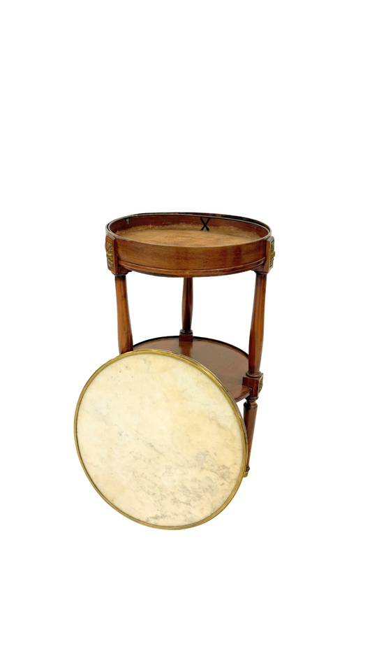 French Louis XVI Style Marble-Top Jardinière Table