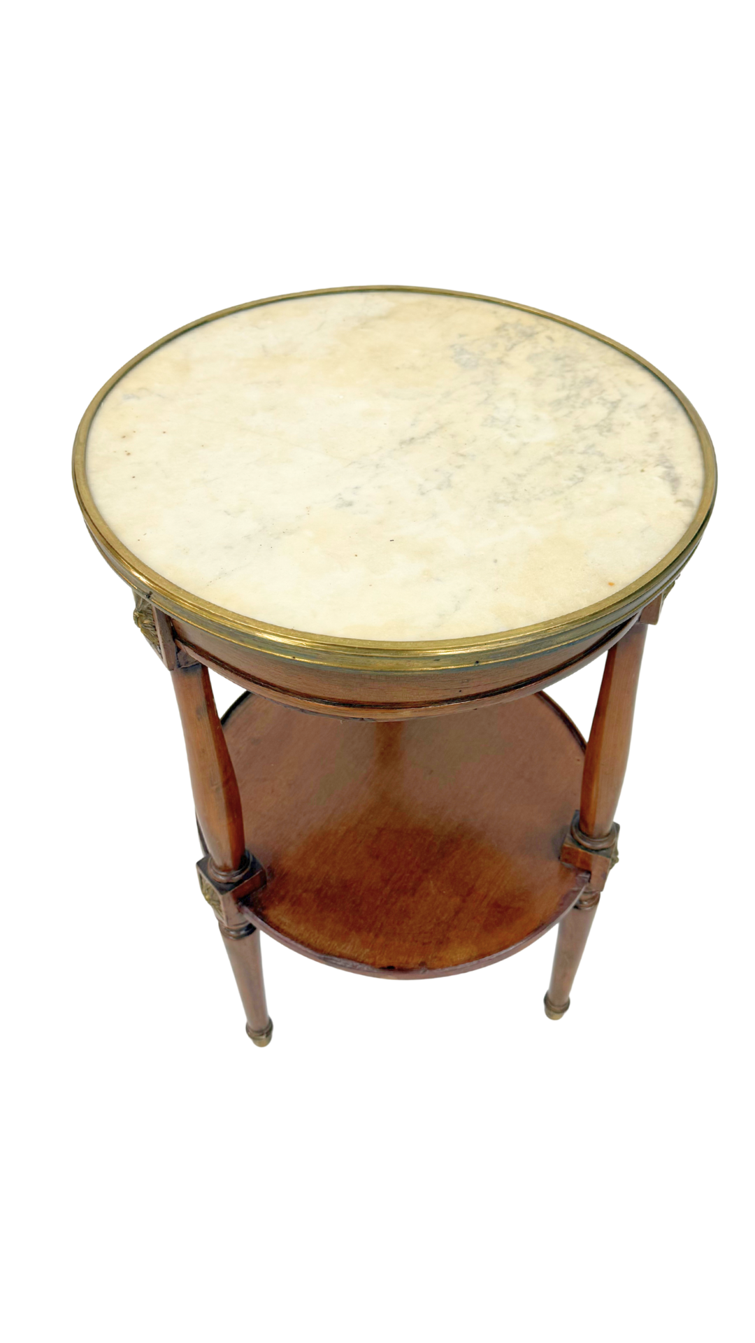 French Louis XVI Style Marble-Top Jardinière Table