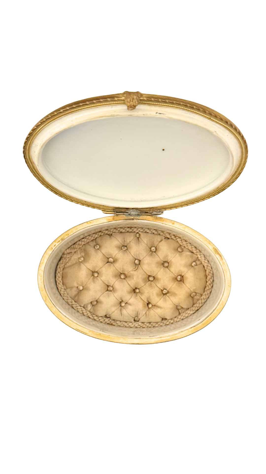 French Porcelain & Ormolu Jewelry Casket