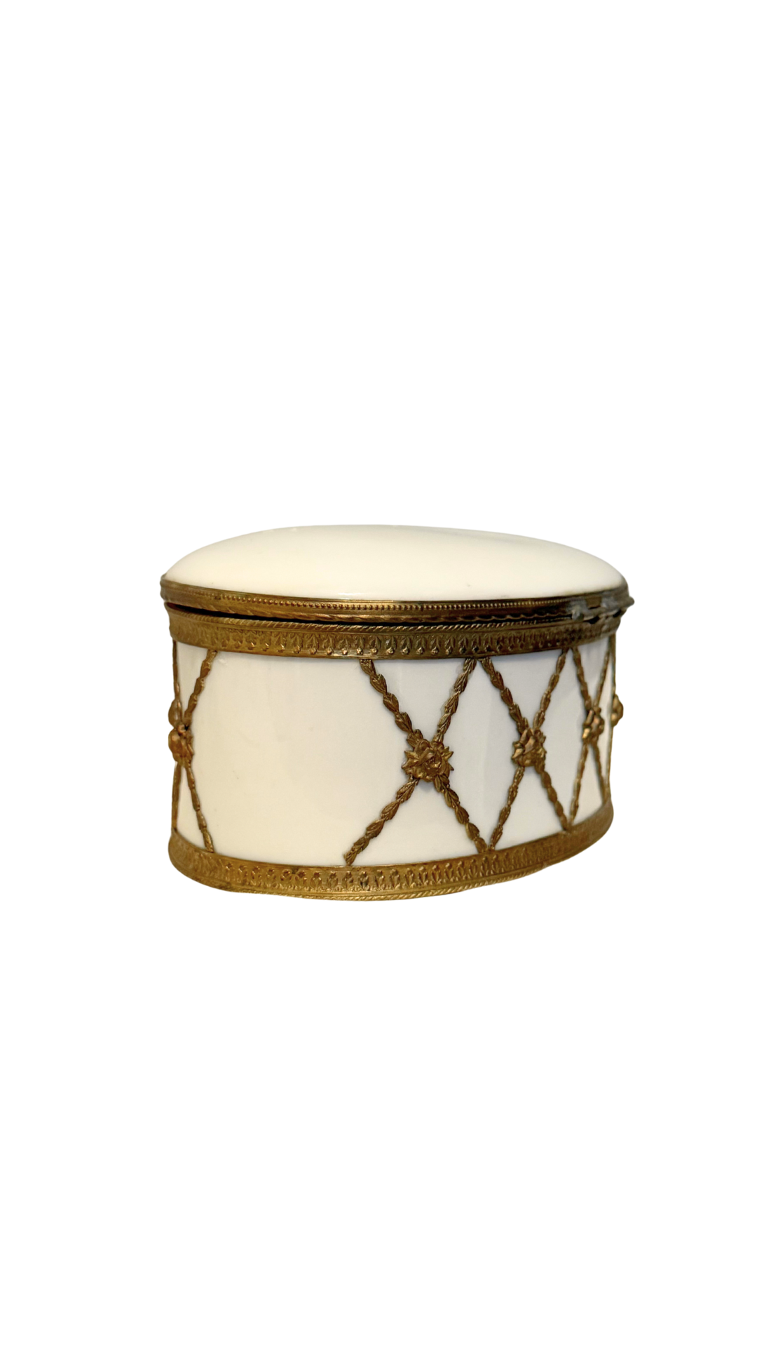 French Porcelain & Ormolu Jewelry Casket