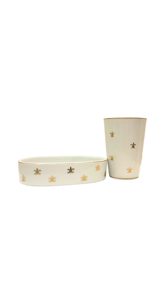 Lefton China Fleur-de-Lis Set