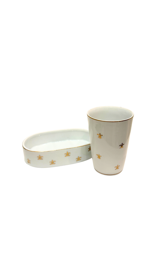 Lefton China Fleur-de-Lis Set