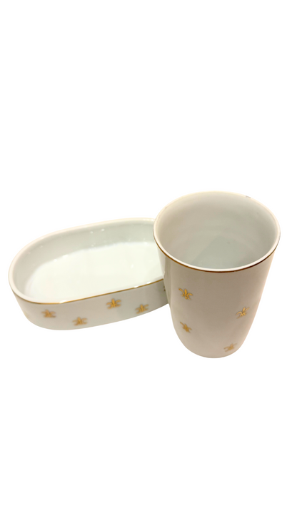 Lefton China Fleur-de-Lis Set