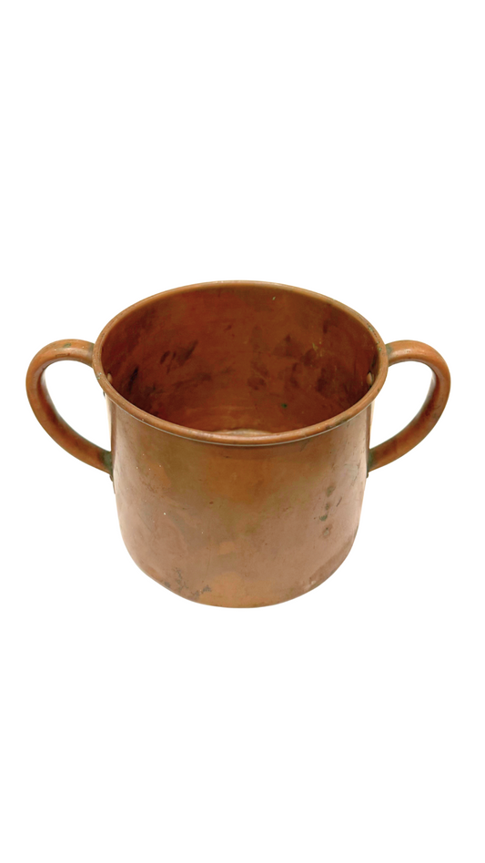 Vintage Solid Copper Double-Handled Pot