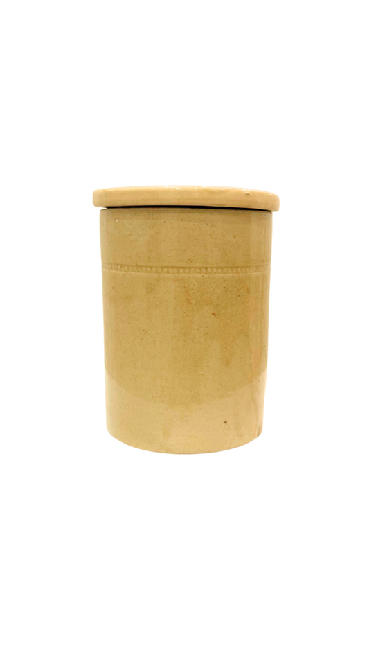 French Glazed Stoneware Pot with Lid