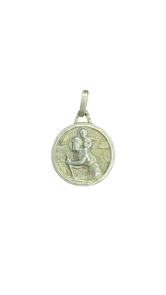 Sterling Silver St. Christopher Medal Pendant