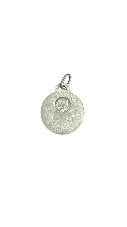 Dual-Sided Sterling Silver St. Christopher Medal Pendant