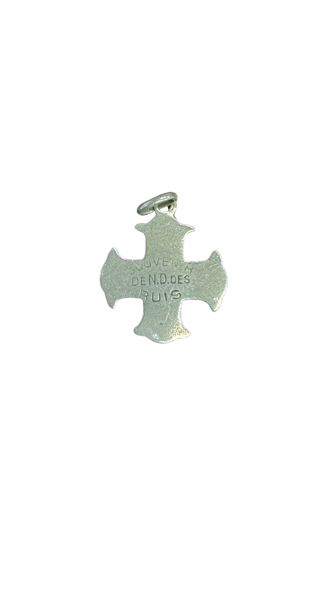 Sterling Silver Cross Medal Our Lady Devotional Pendant