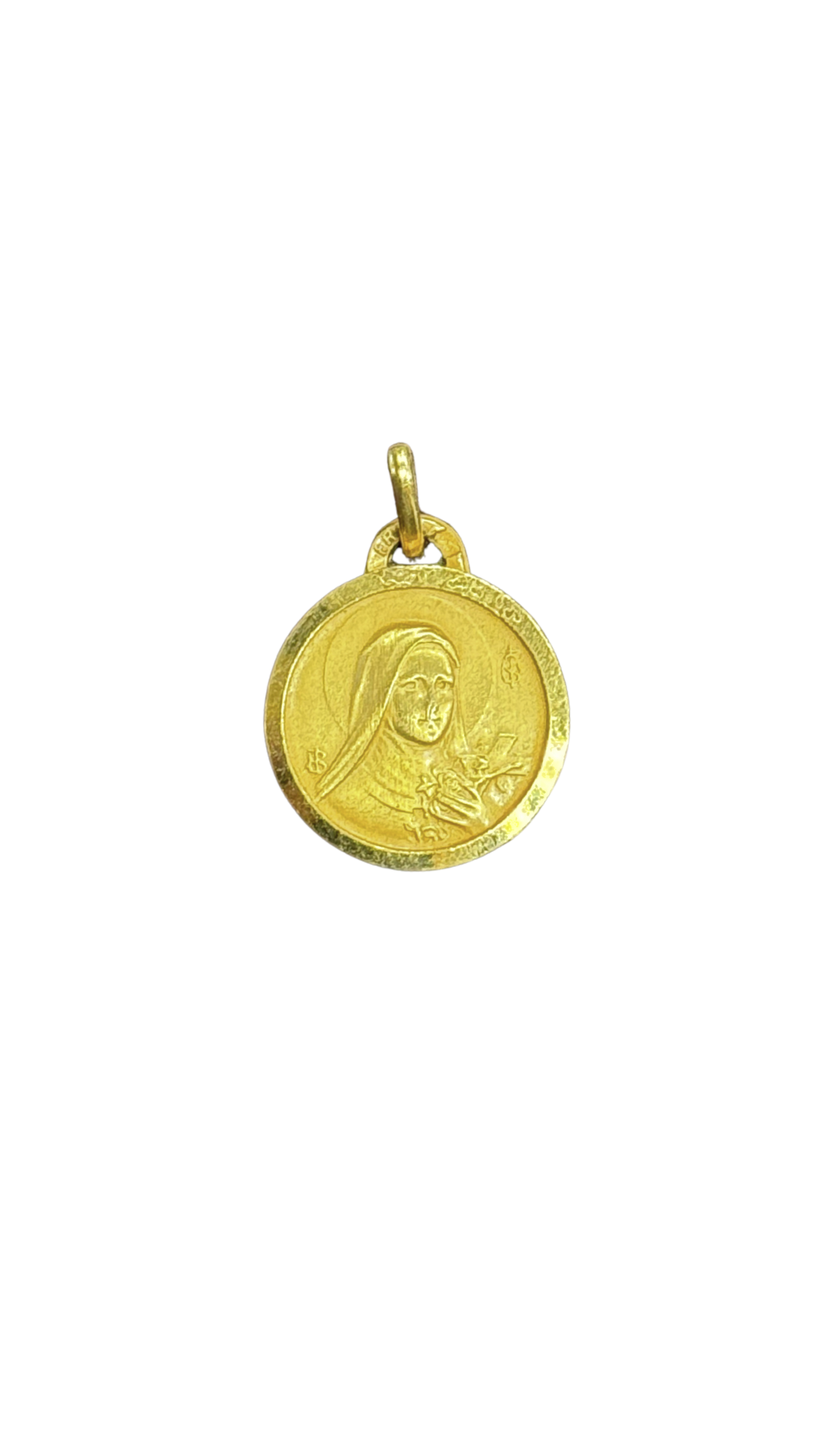 Gold-Plated St. Thérèse of Lisieux Medal