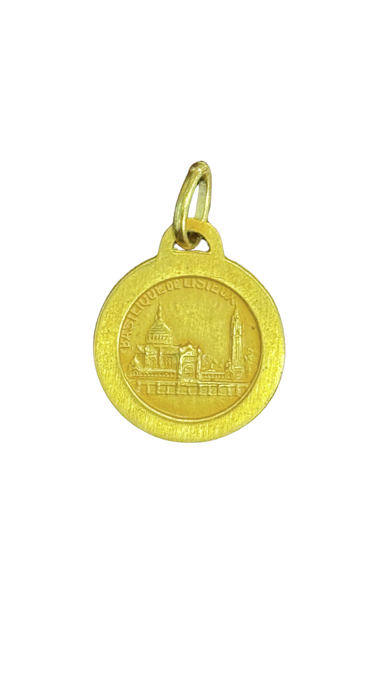 Gold-Plated St. Thérèse of Lisieux Medal