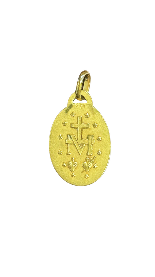 Gold-Plated Virgin Mary Devotional Pendant