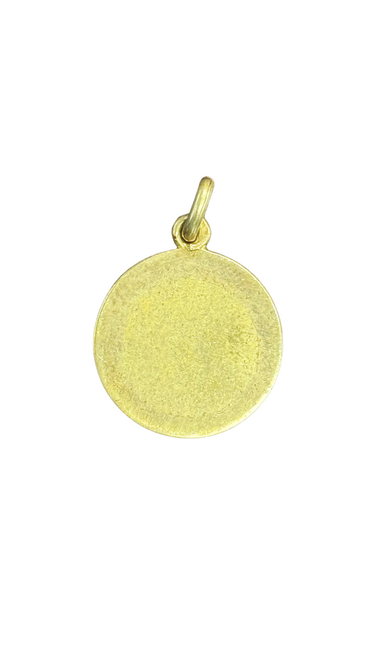 Antique Gold-Plated Sterling Silver Medal Sainte Florence