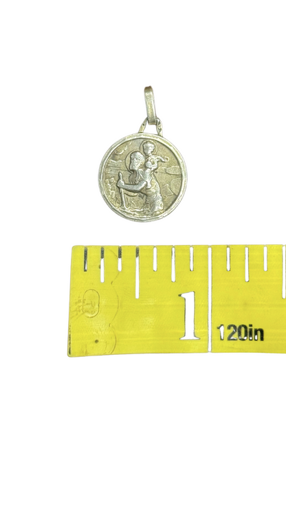 Sterling Silver St. Christopher Medal Pendant