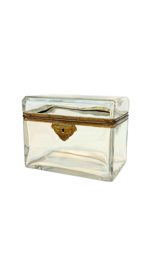 Antique Cut Crystal Casket with Ormolu Mounts