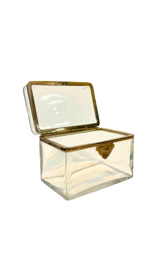 Antique Cut Crystal Casket with Ormolu Mounts