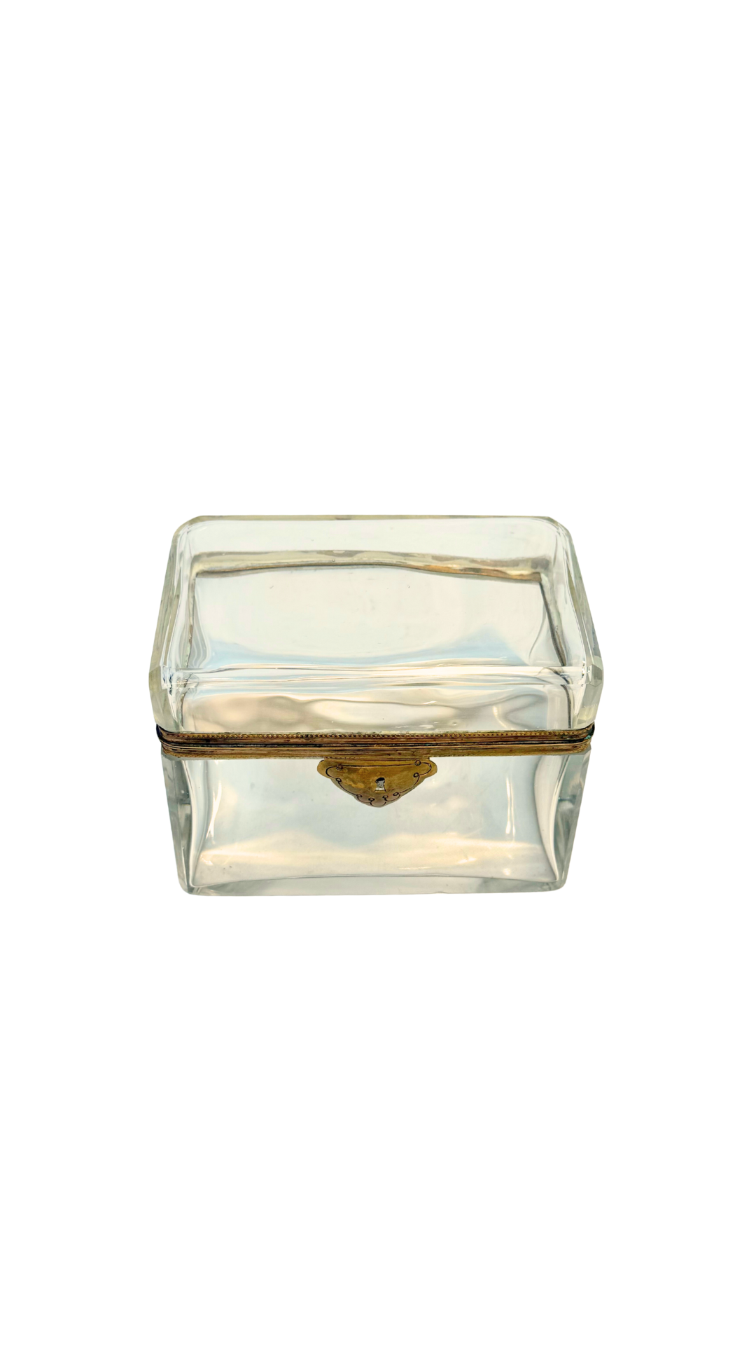 Antique Cut Crystal Casket with Ormolu Mounts