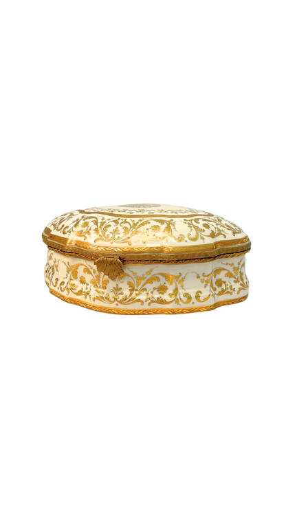 Camille Le Tallec Hand-Painted French Porcelain & Ormolu Casket