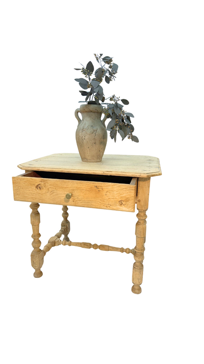 French Louis XIII Style Oak Table with Drawer
