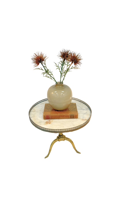 French Brass & Marble Guéridon Table