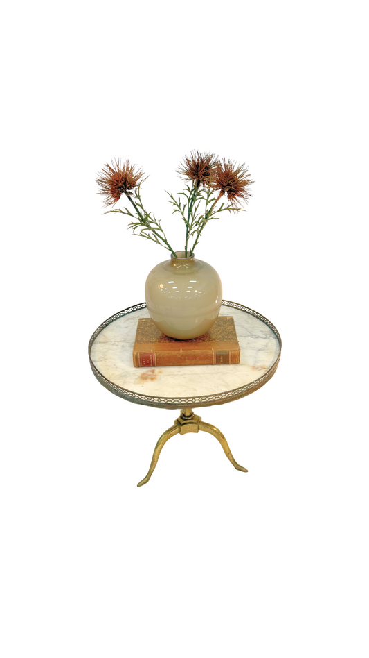 French Brass & Marble Guéridon Table