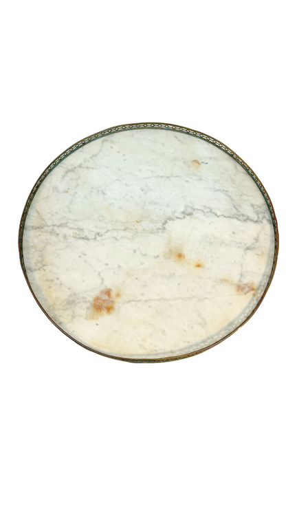 French Brass & Marble Guéridon Table