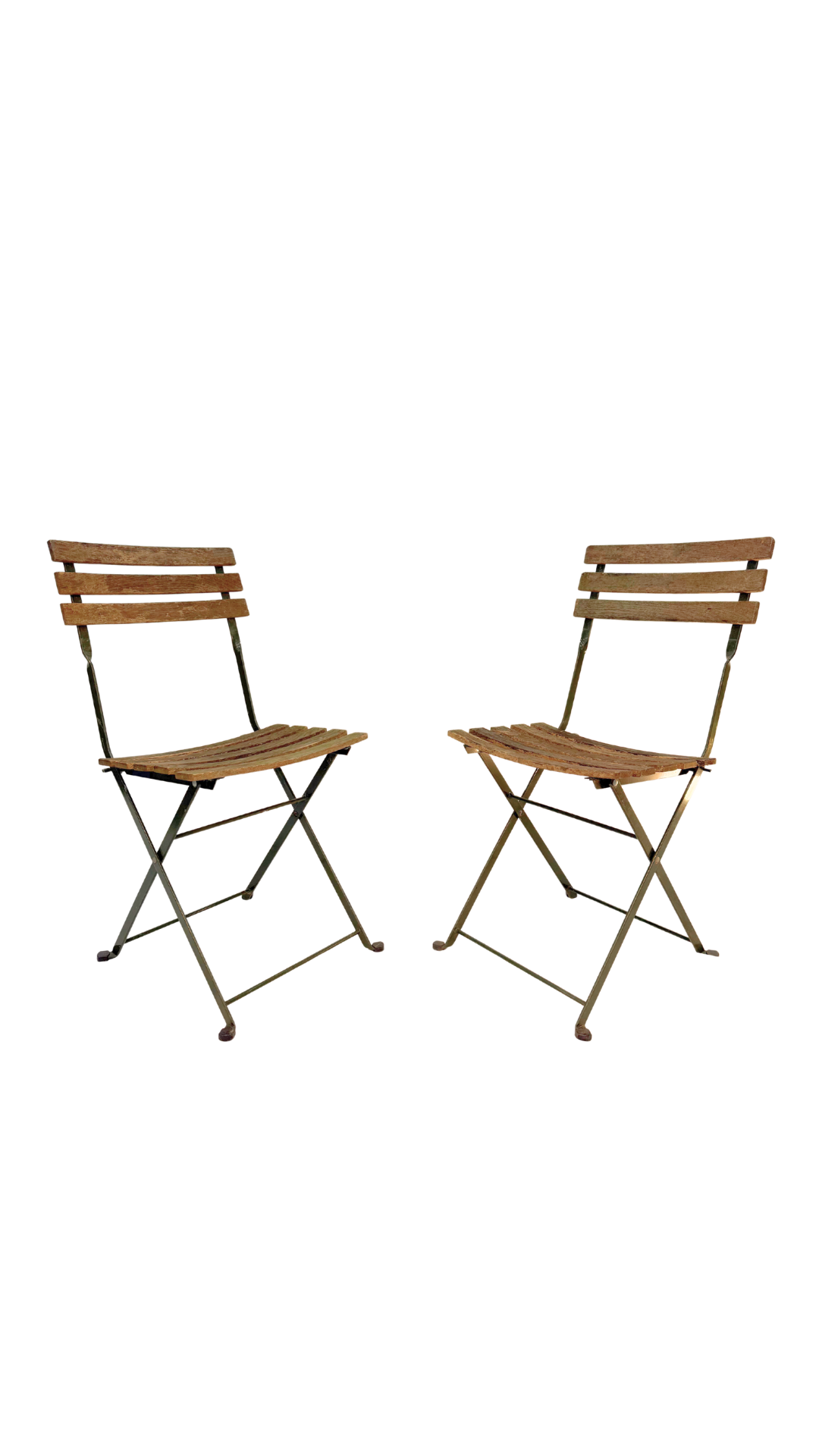 Pair of French Folding Bistro Chairs