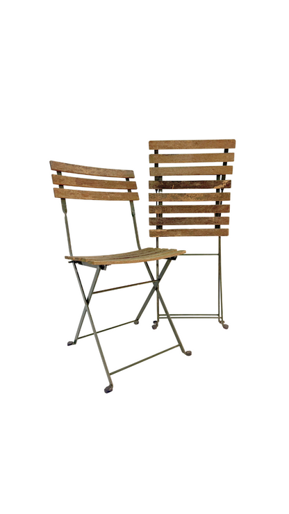 Pair of French Folding Bistro Chairs
