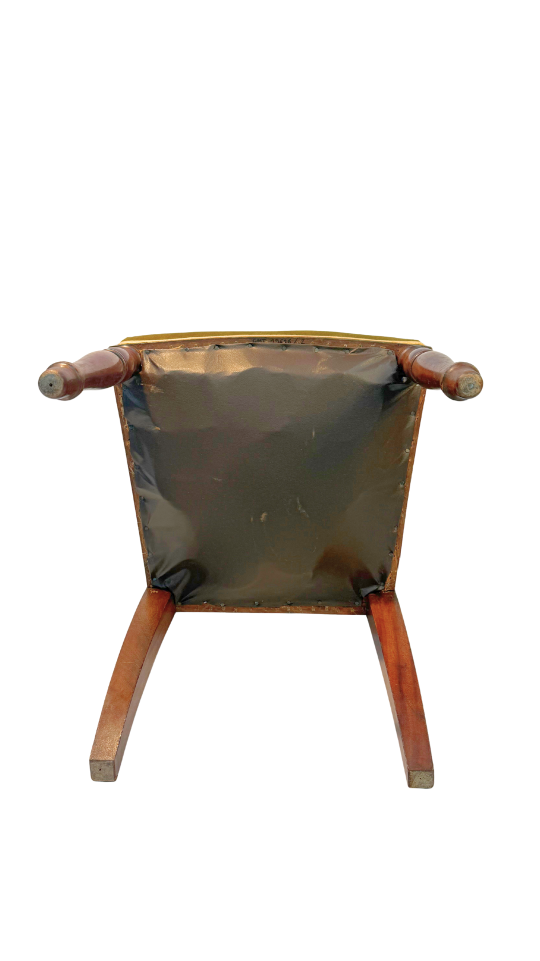 French Mahogany Side Chair with Velvet Upholstery