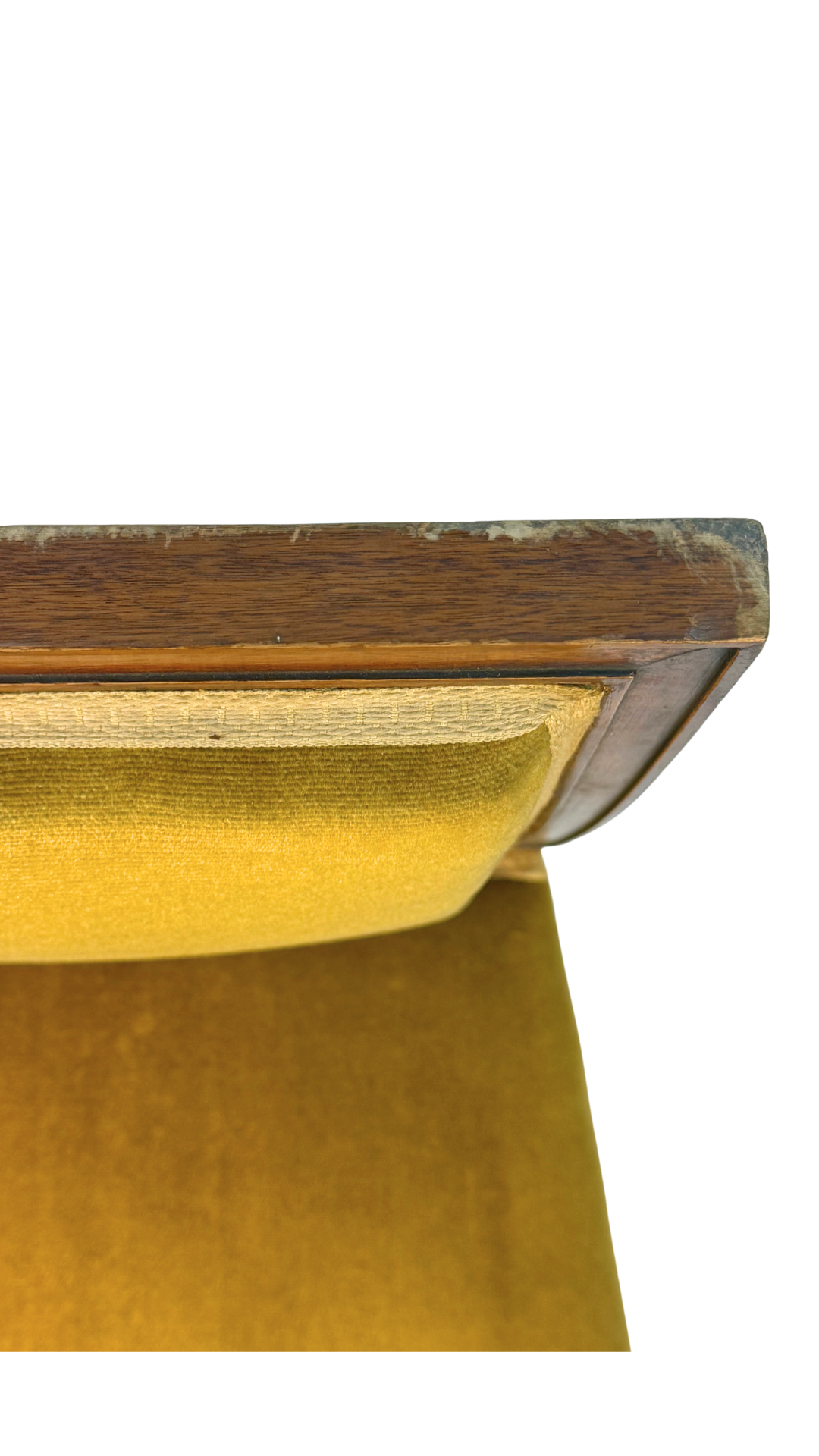 French Mahogany Side Chair with Velvet Upholstery
