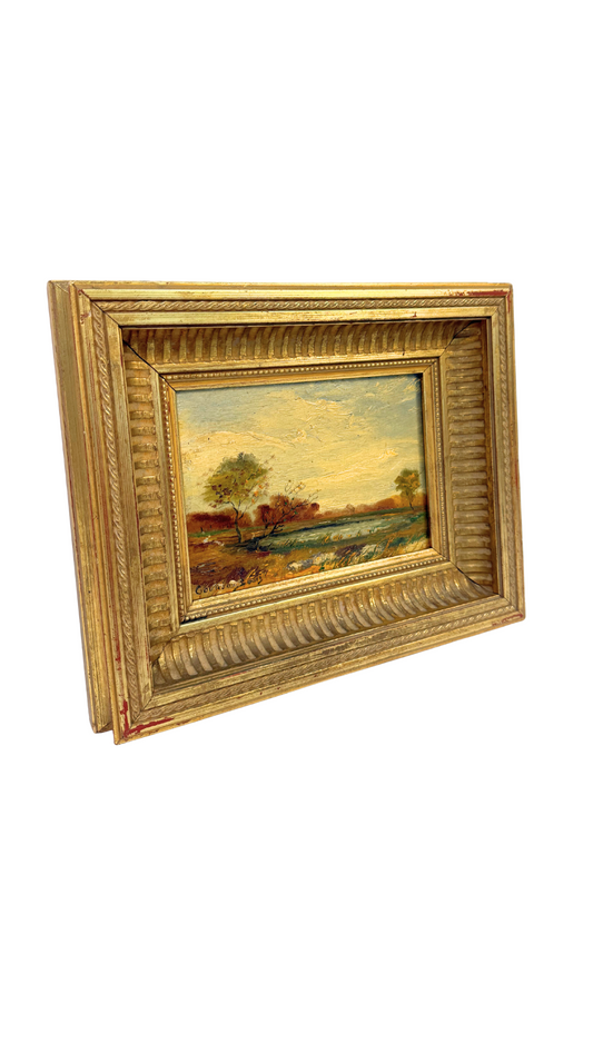 Oil on Panel Landscape, Signed Courson Bouis