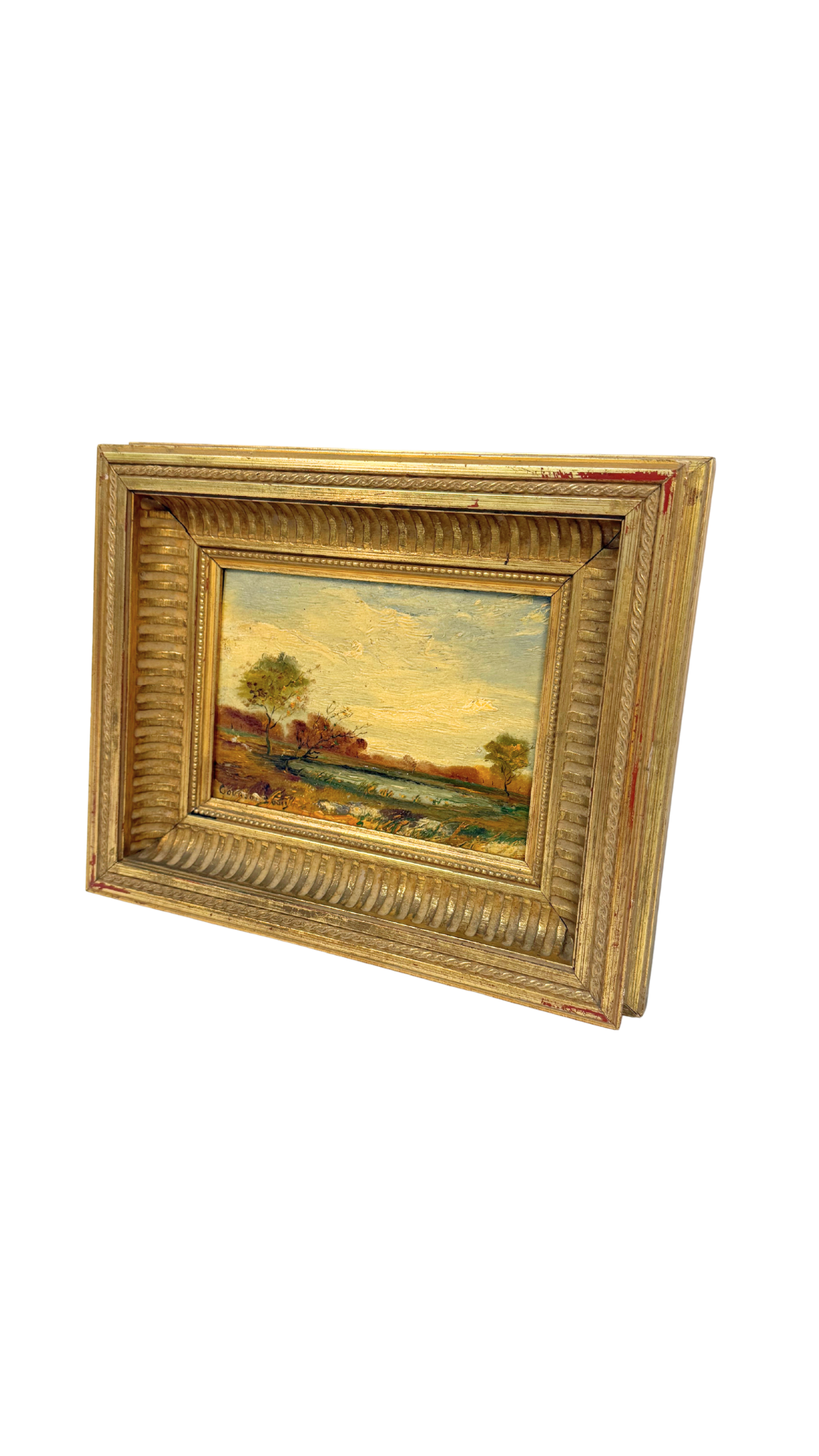 Oil on Panel Landscape, Signed Courson Bouis