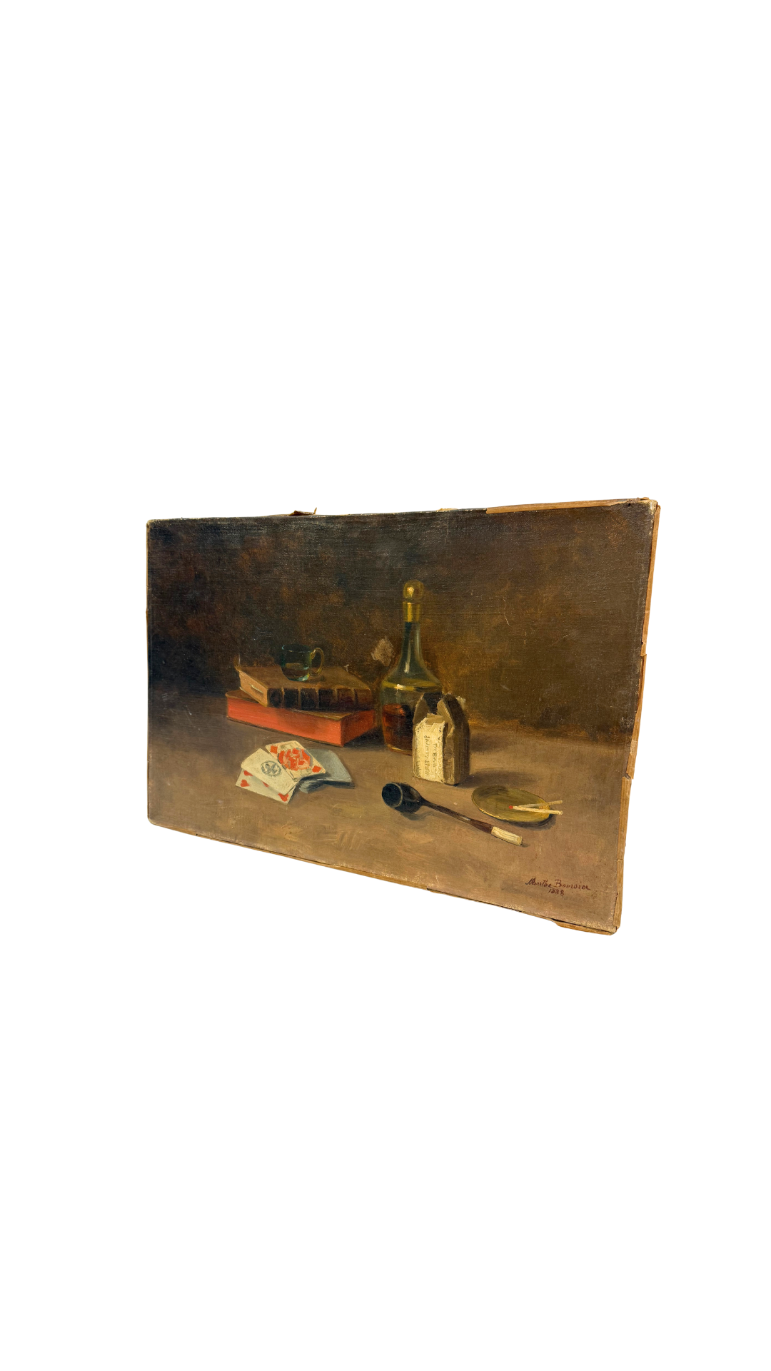 Antique French Still Life Oil Painting, Signed & Dated 1888