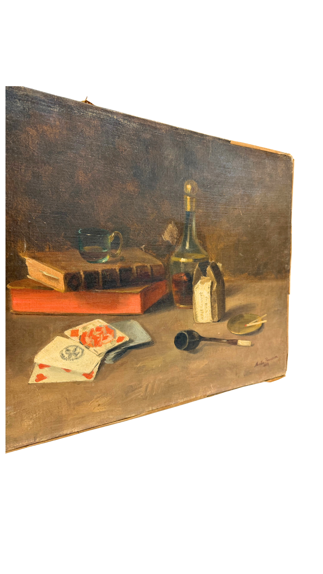 Antique French Still Life Oil Painting, Signed & Dated 1888