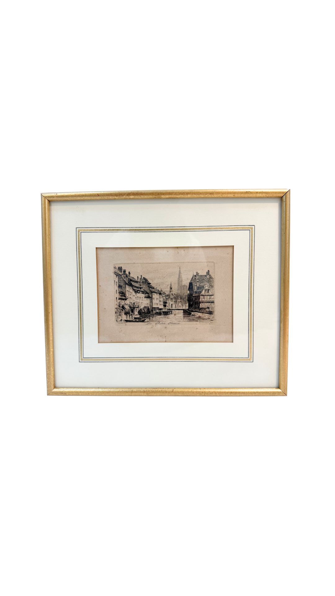 “La Petite France” Etching by Ch. Pinet