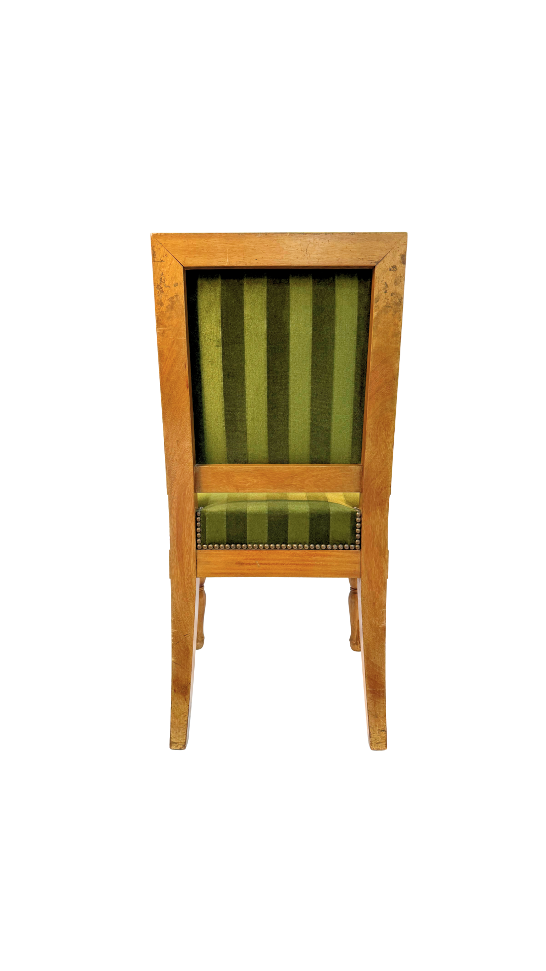 19th-Century French Empire Side Chair with Velvet Upholstery