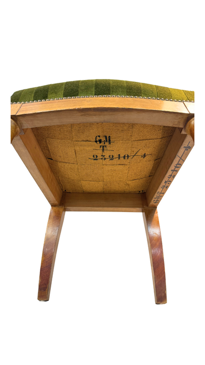 19th-Century French Empire Side Chair with Velvet Upholstery