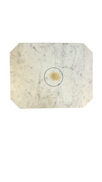 Pair of French Bistro Marble-Top Gueridons with Gilt Bases