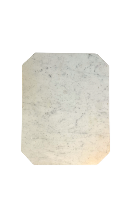 Pair of French Bistro Marble-Top Gueridons with Gilt Bases