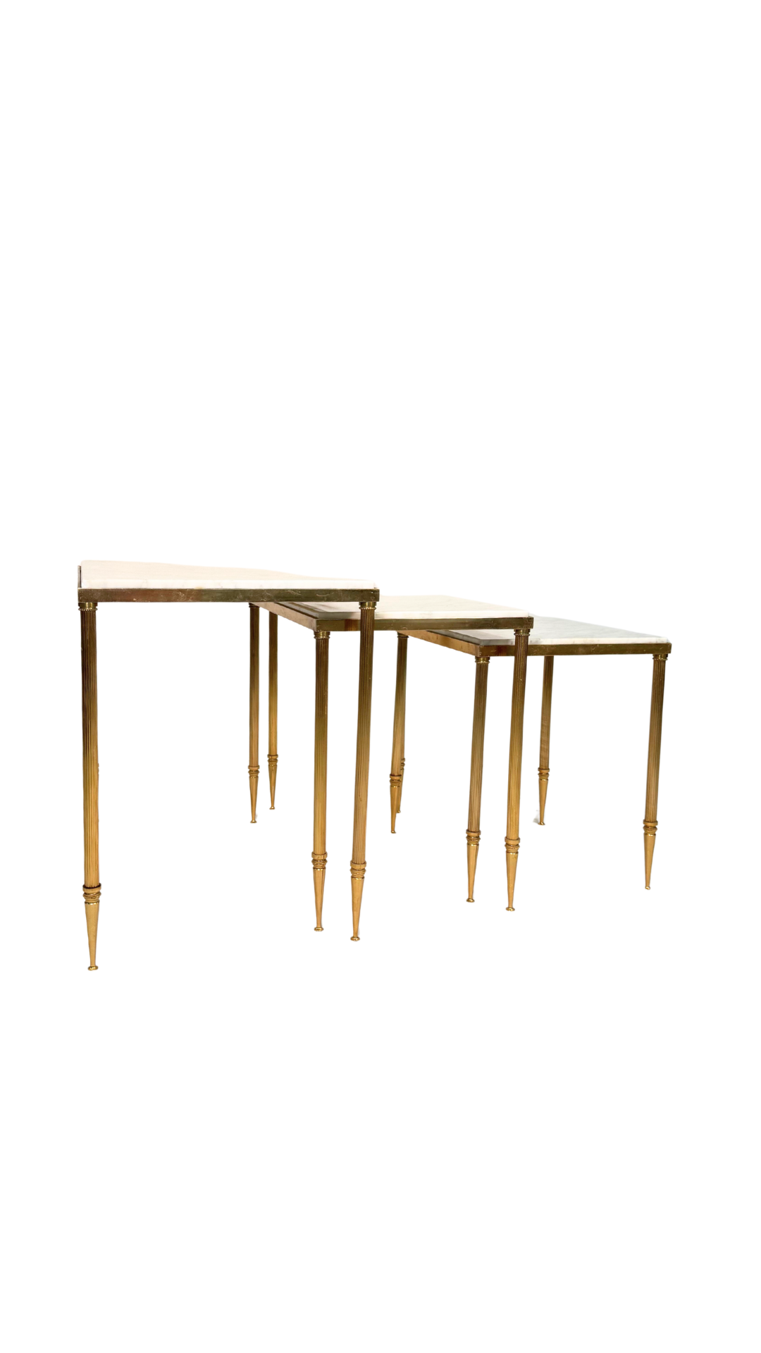 French Brass & Marble Nesting Tables