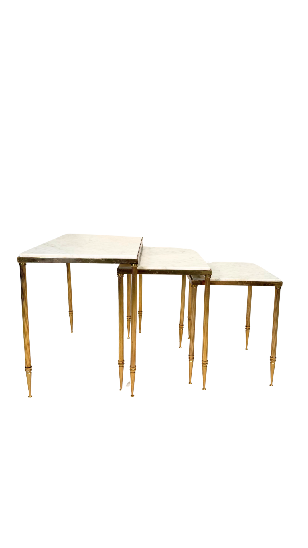 French Brass & Marble Nesting Tables