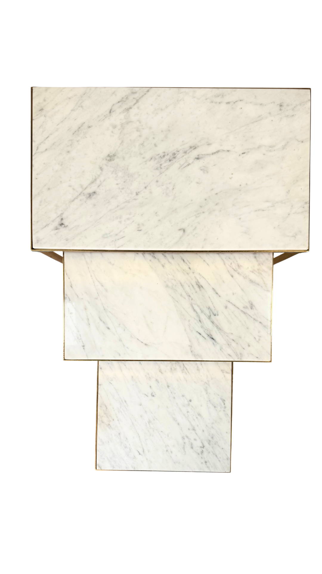 French Brass & Marble Nesting Tables