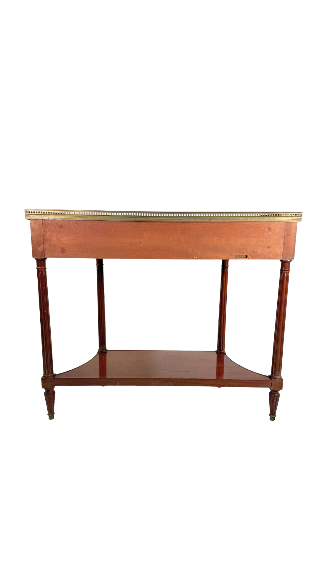 French Louis XVI Style Mahogany & Marble Console Table